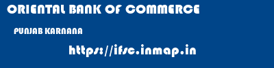 ORIENTAL BANK OF COMMERCE  PUNJAB KARNANA    ifsc code